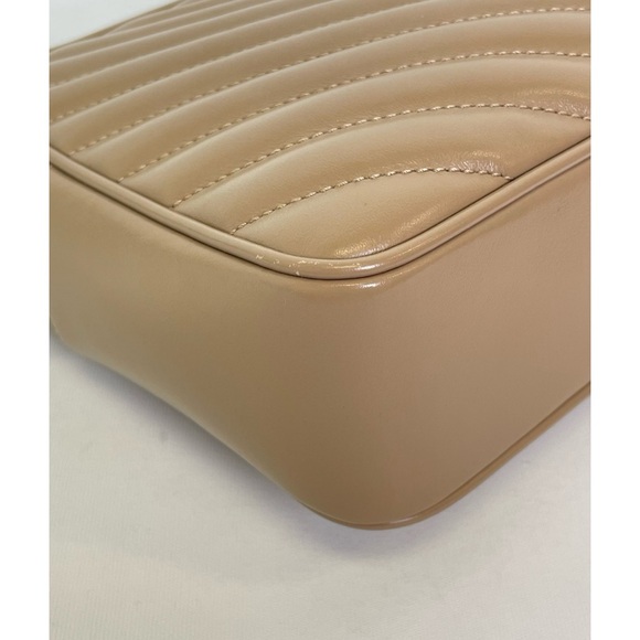 Saint Laurent Lou Camera Bag Small, Beige Leather With Gold Hardware - Picture 9 of 12